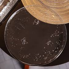 Prato p/ Bolo NEW BUTTERFLY 30x30x1,2cm Cristal