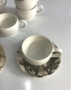 Xícara Café Branca com Pires Indica - 1 ª Classif.
