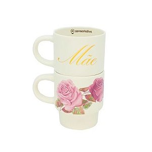 Kit Canecas Empilháveis Mãe Encanto