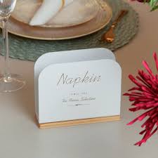 Porta Guardanapo OLINA 15x5 x12,8 cm Off White  Metal