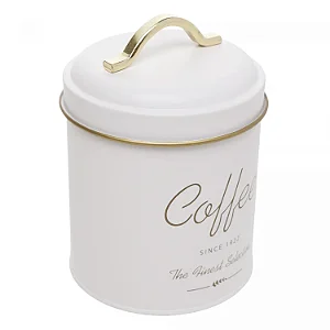 Porta Mantimento p/ Café  OLINA 16x12 cm Off White Metal