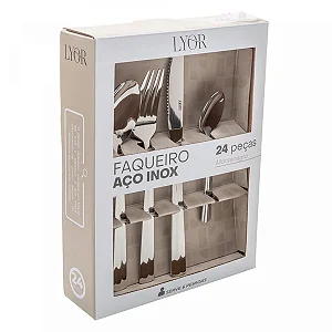 Faqueiro 24 Pçs MONTENEGRO Aço Inox