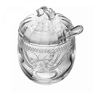 Açucareiro de Cristal c/ Colher e Tampa  IMPERIAL 240ml