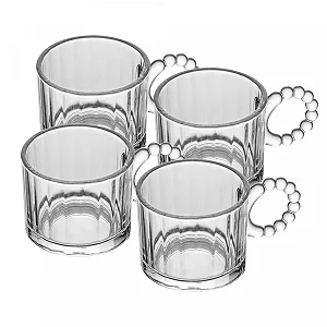 Cj 4 Xicaras de Vidro Wolff 100ml - Classic