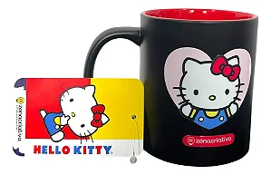 Caneca Magic  350ml   HELLO KITTY PRETA