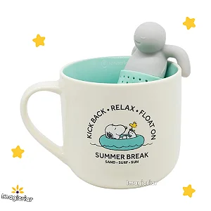 Caneca 350ml c/ Infusor p/ chá SNOOPY FLOAT