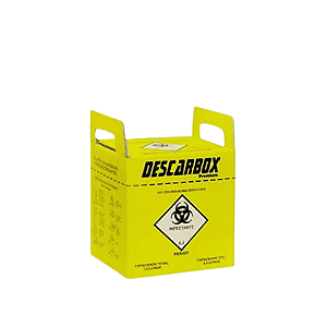 Descarbox Coletor para Material Perfurocortante Premium Descartável 20L - Kit 5un