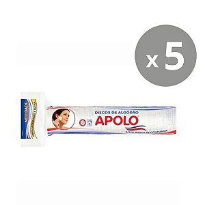 Algodão Apolo Disco Com Ziplock 70g - Kit 5un