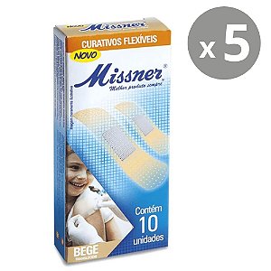 Kit Missner Curativo Flexível Bege 10un - 5 und.