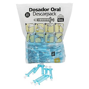 Descarpack Dosador Oral 10ml Pacote com 80 un