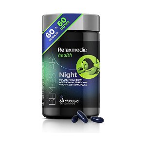 RelaxMedic- Relax Night Melatonina Triptofano Extrato Maracujá 60 Cápsulas Relaxmedic Sem sabor