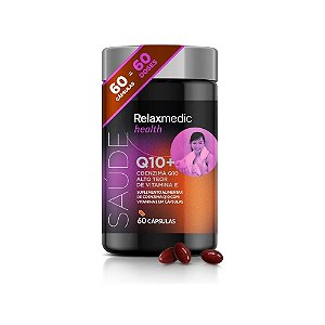 Relaxmedic Coenzima Q10+ Com Vitamina E + Energia + Melhora Disposição + Antioxidante + Coração e Cérebro - Cápsulas em Gel, Fácil de Engolir, Rápida Absorção