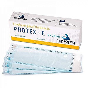 Cristófoli Envelope para Esterilização Autosselante em Autoclave Protex-E 9x26cm - 200 unidades