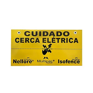 Placa de advertência Nellore (Pacote com 5 unidades)