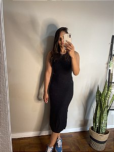 Vestido midi fenda