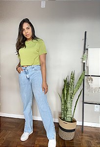 Calça jeans fenda