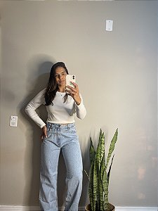 Calça jeans wide