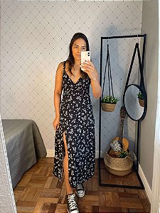 Vestido floral transpasse