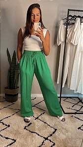 Calça reta verde