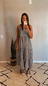 Vestido camadas pied de poule