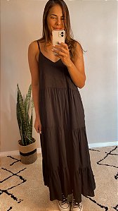 Vestido camadas preto