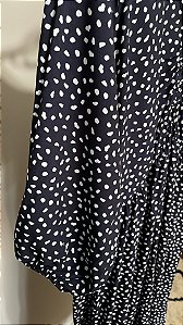 Vestido Eva poá preto