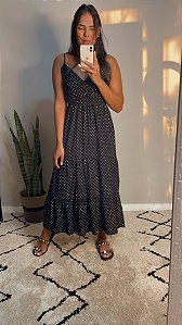 Vestido midi poá