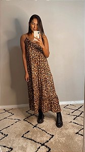 Vestido camadas oncinha