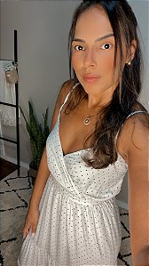 Vestido midi poá