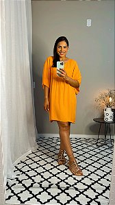 Vestido Glória tangerina