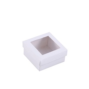 Caixa de presente 6x6x3cm - branca
