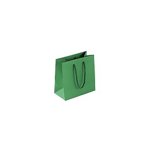 Sacola de papel colorida 10X10X5cm - verde