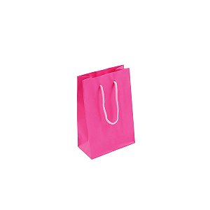 Sacola de papel colorida 10X15X5cm - pink