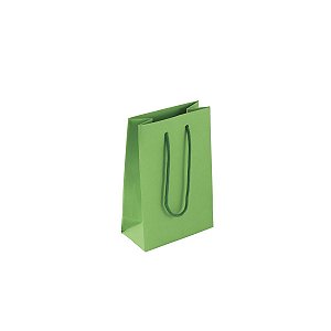 Sacola de papel colorida 10X15X5cm - verde claro