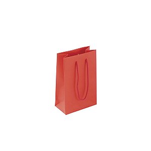 Sacola de papel colorida 10X15X5cm - vermelha