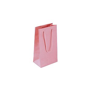 Sacola de papel colorida 11X20X7cm - rosa