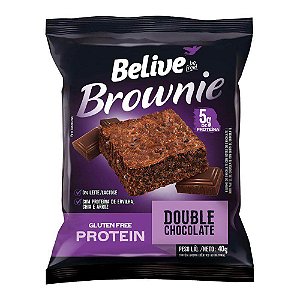 Brownie Protein Double Chocolate Sem Glúten Belive - 40g
