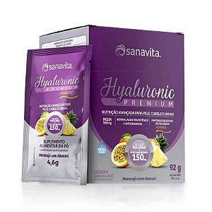 Hyaluronic Premium Maracujá e Abacaxi Sanavita - 20 sachês