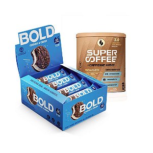 Kit Bold Bar Cookies 12 un + Supercoffee Vanilla 220g