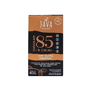 Chocolate 85% Cacau Xilitol Primitivo Java - 80g