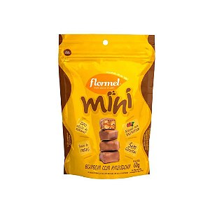 Bombom de Chocolate ao Leite MINI c/ Doce de Amendoim Zero Açúcar Flormel - 60g