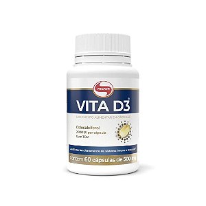 Vita D3 Vitamina D Vitafor - 60 Cápsulas
