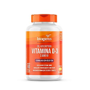 Vitamina D3 2000ui Óleo Tcm (mct) Biogens - 60 caps gel