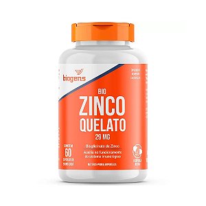 Bio Zinco Quelato 29mg, Sem sabor, Biogens - 60 Capsulas