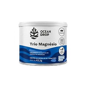 Trio Magnésio Vegano Ocean Drop - 60 caps