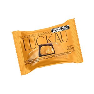 Bombom Unitário Creme de Caramelo Salgado Sem Glúten, Sem Lactose e Sem Açúcar Luckau - 16,5g