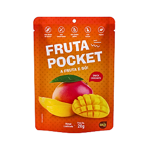 Fruta Pocket Manga Liofilizada Solo Snacks Sem Glúten 20g