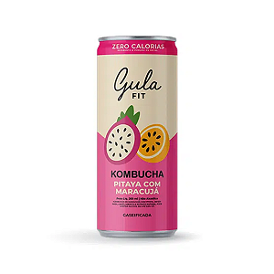 Lata Kombucha Pitaya com Maracujá Gula Fit - 269ml