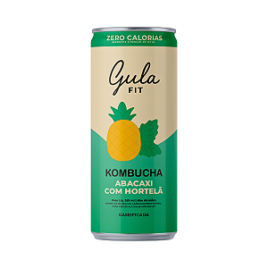 Lata Kombucha Abacaxi com Hortelã Zero Calorias Gula Fit - 269ml