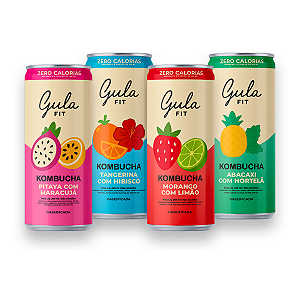 Kit Kombucha Em Lata Zero Calorias - Gula Fit - 4 Unidades
